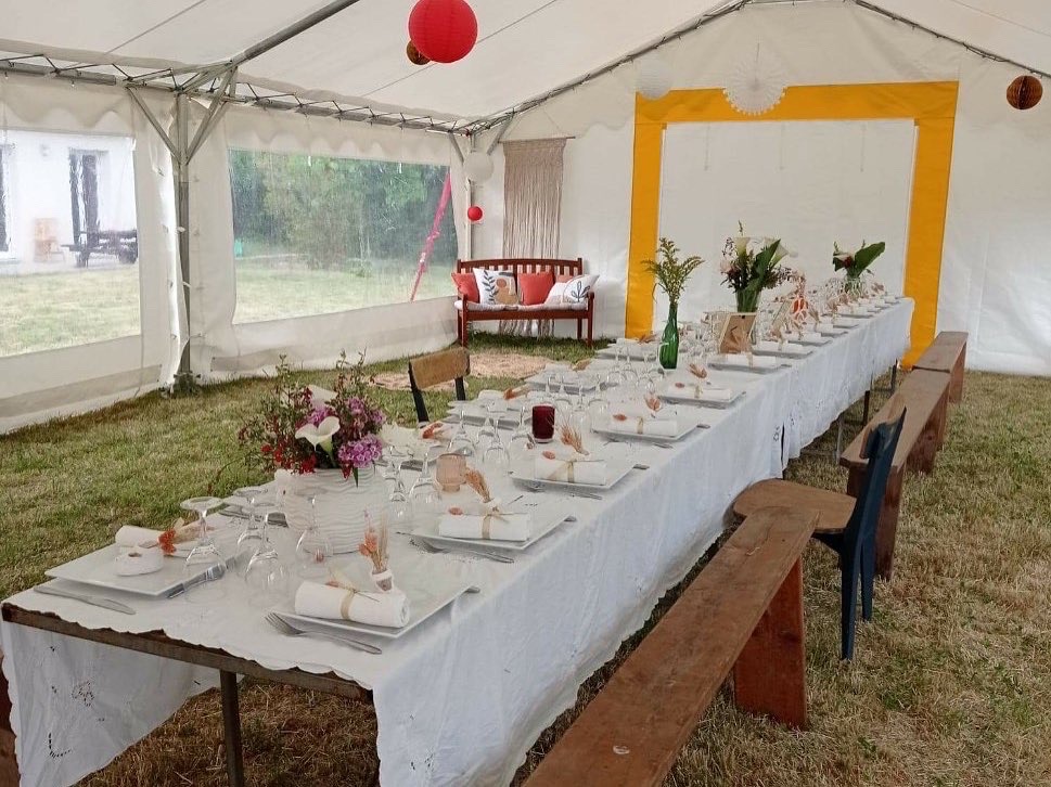 interieur chapiteau, Barnum, tente de réception 6x12m 