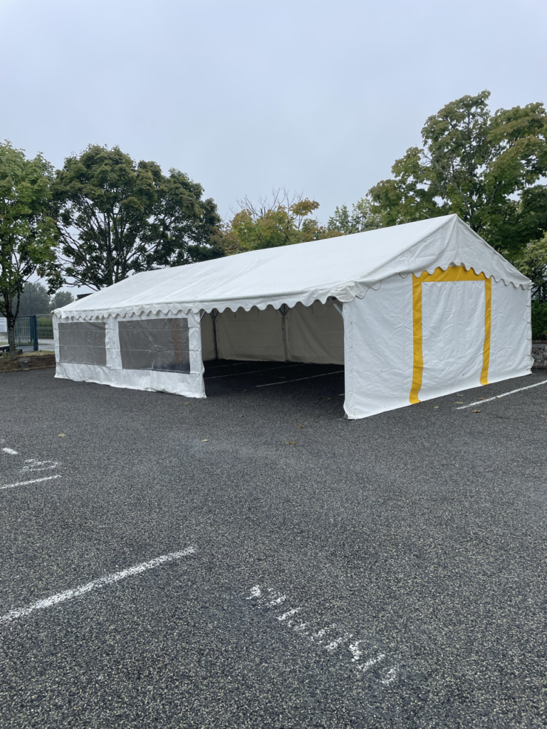 barnum 6x12 m trigano bache blanche pour mariage et grande réception